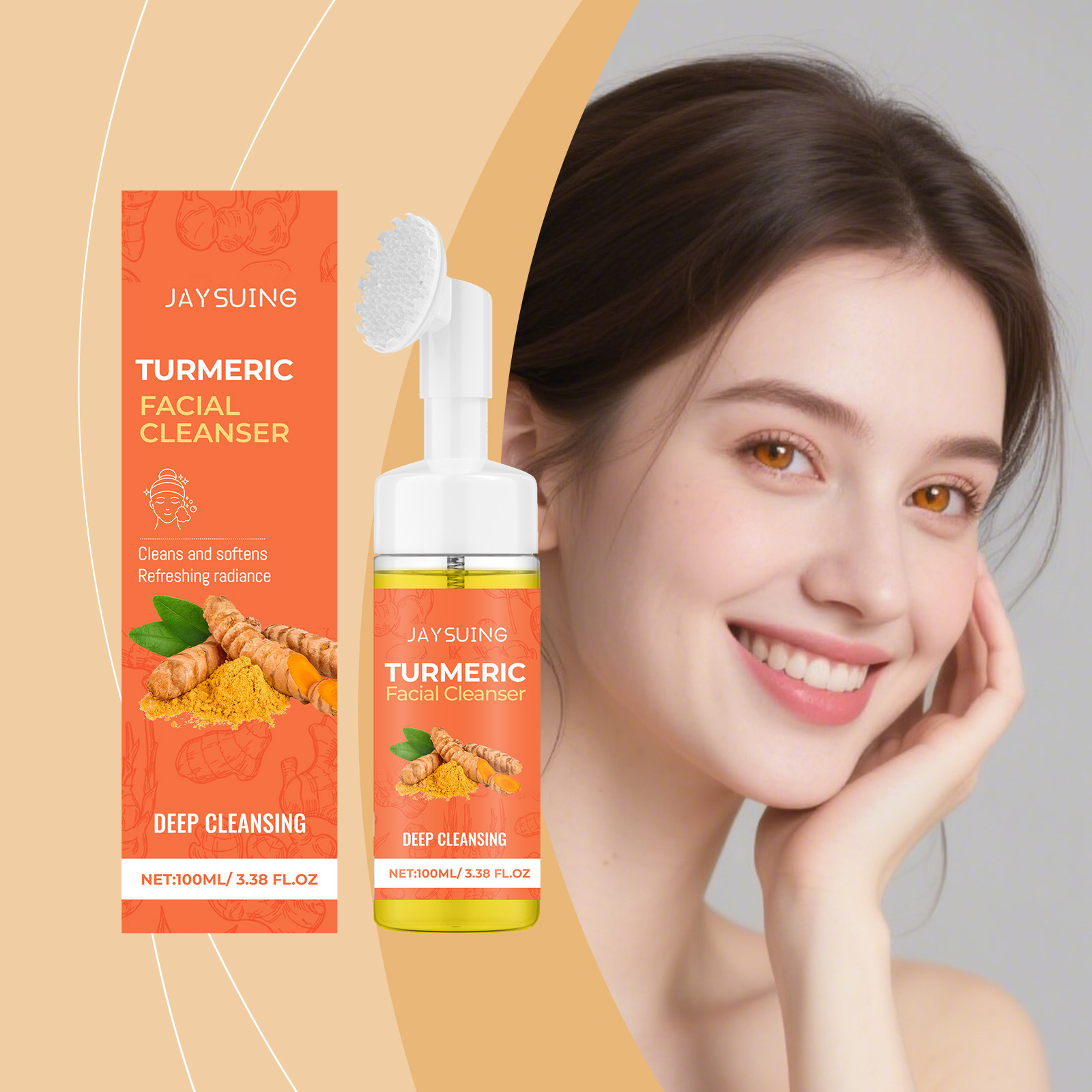 Turmeric - Очищающий мусс с куркумой, глубокая очистка,